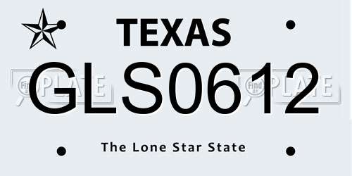 GLS0612 Texas License Plate