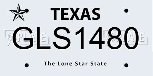 GLS1480 Texas License Plate