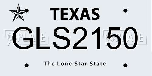 GLS2150 Texas License Plate