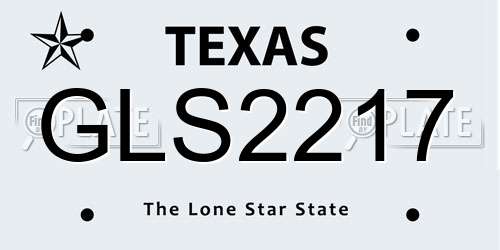 GLS2217 Texas License Plate