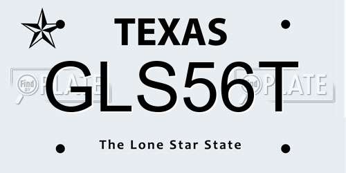 GLS56T Texas License Plate