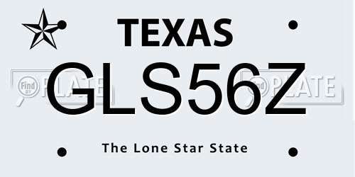 GLS56Z Texas License Plate