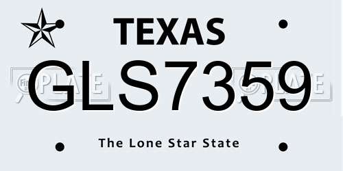GLS7359 Texas License Plate