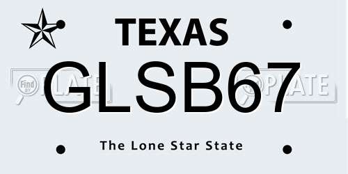 GLSB67 Texas License Plate