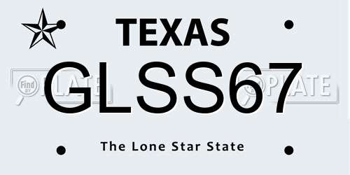 GLSS67 Texas License Plate