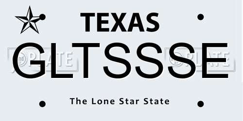 GLTSSSE Texas License Plate