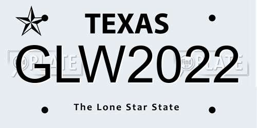 GLW2022 Texas License Plate