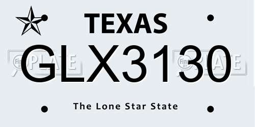 GLX3130 Texas License Plate