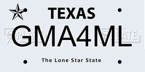 GMA4ML Texas License Plate