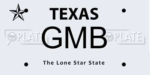 GMB Texas License Plate
