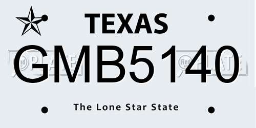 GMB5140 Texas License Plate