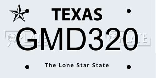 GMD320 Texas License Plate