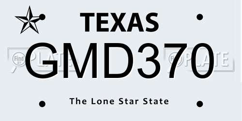 GMD370 Texas License Plate