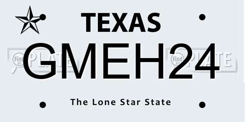 GMEH24 Texas License Plate