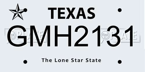 GMH2131 Texas License Plate