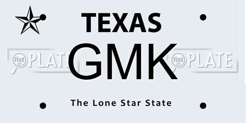 GMK Texas License Plate