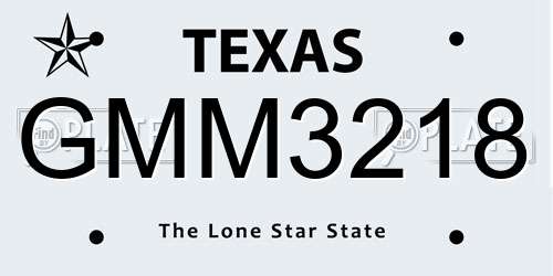 GMM3218 Texas License Plate
