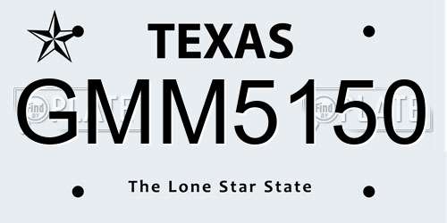 GMM5150 Texas License Plate