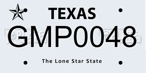 GMP0048 Texas License Plate