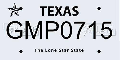 GMP0715 Texas License Plate