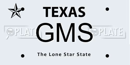 GMS Texas License Plate
