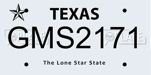 GMS2171 Texas License Plate