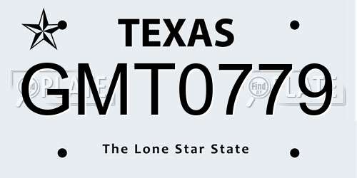 GMT0779 Texas License Plate