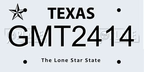 GMT2414 Texas License Plate