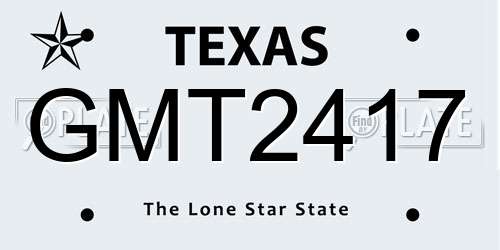 GMT2417 Texas License Plate