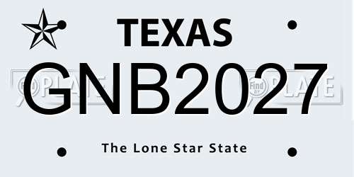 GNB2027 Texas License Plate