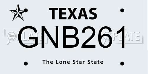 GNB261 Texas License Plate