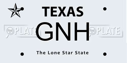 GNH Texas License Plate