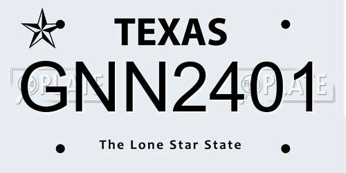 GNN2401 Texas License Plate