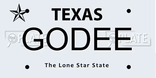 GODEE Texas License Plate