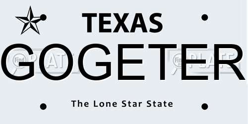 GOGETER Texas License Plate