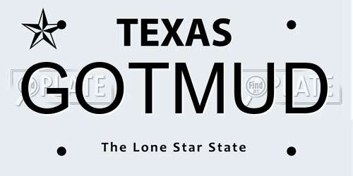GOTMUD Texas License Plate