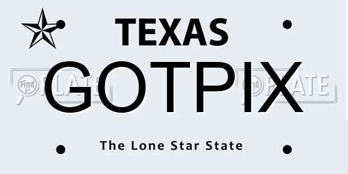 GOTPIX Texas License Plate