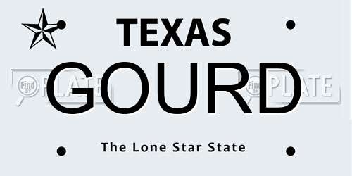 GOURD Texas License Plate