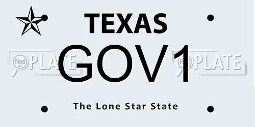 GOV1 Texas License Plate
