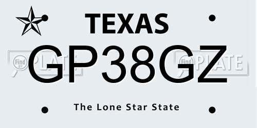 GP38GZ Texas License Plate