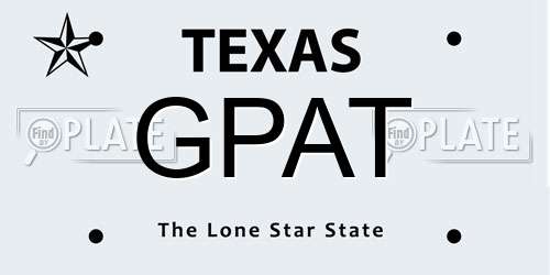 GPAT Texas License Plate
