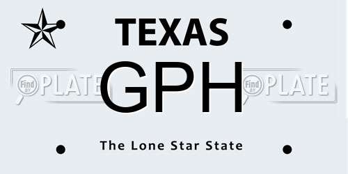 GPH Texas License Plate