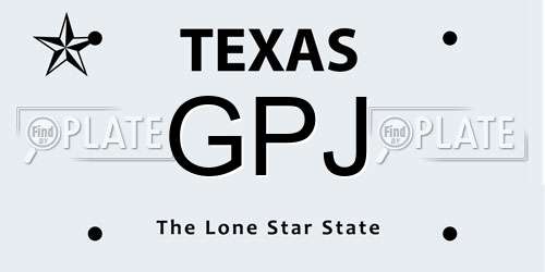 GPJ Texas License Plate