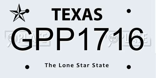 GPP1716 Texas License Plate