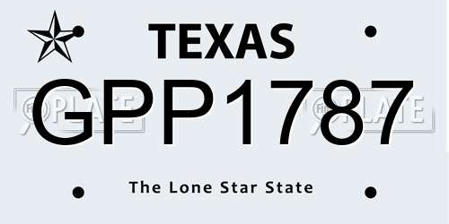 GPP1787 Texas License Plate