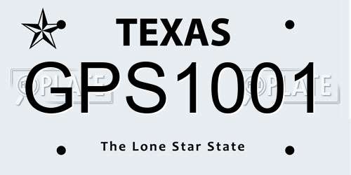 GPS1001 Texas License Plate