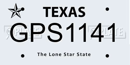 GPS1141 Texas License Plate