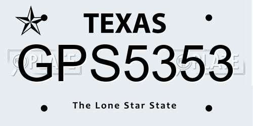 GPS5353 Texas License Plate
