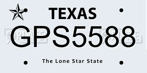 GPS5588 Texas License Plate