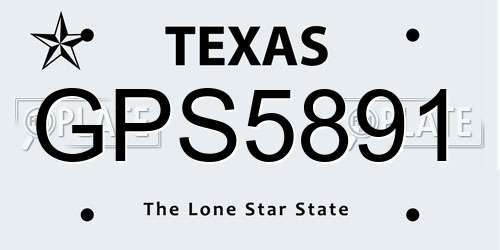 GPS5891 Texas License Plate